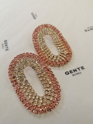 Pink Medium Liberty earrings Silvia Gnecchi x Gente Roma