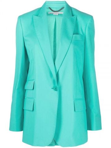 Blue single-breasted tailored jacket