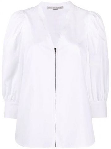 White Rose zip-up shirt