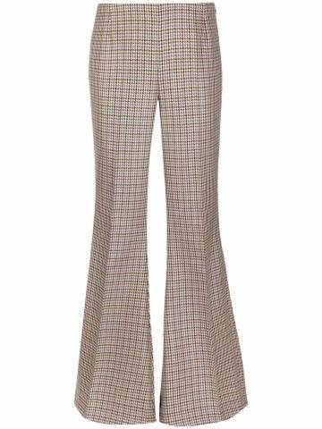 Houndstooth patterned trousers