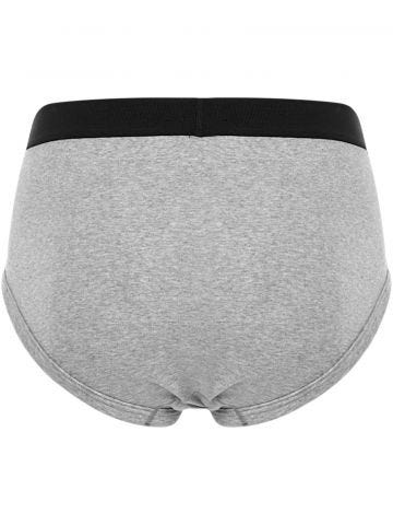 Grey logo waistband briefs