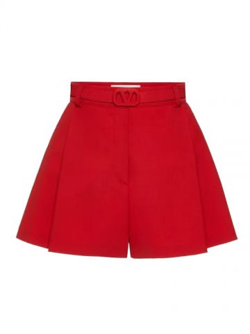 Shorts rossi in Techno Toile