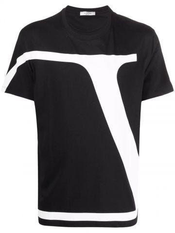 T-shirt VLogo nera
