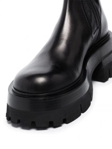 Leonidas black cuissard boots