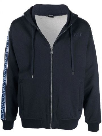 Blue Greca hooded sweatshirt