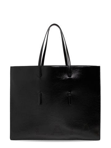 Black flat shopper bag Mina Large