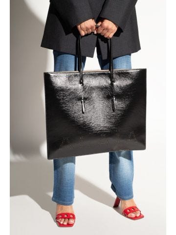 Black flat shopper bag Mina Large
