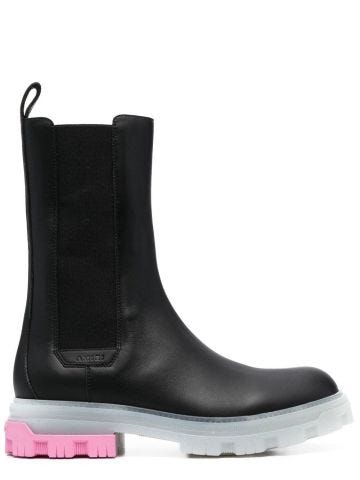 Black Military Chelsea Boots