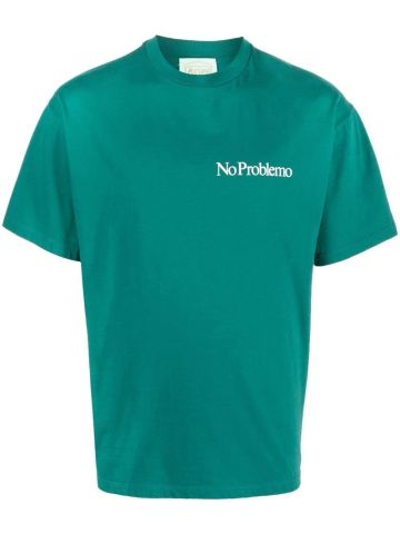 Green No Problemo T-shirt with logo