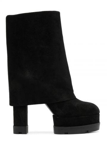 Black knee-length suede Boots