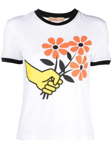 Flower printed T-shirt