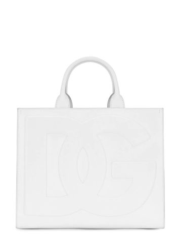 DG Daily medium white tote bag with embossed logo