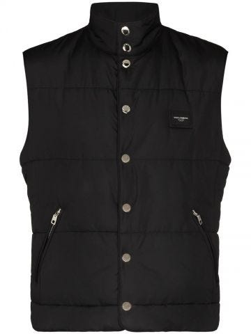 Padded vest with logo
