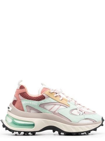Multicolored chunky sneakers with inserts and logo