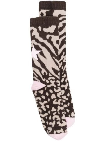 Socks with animalier print
