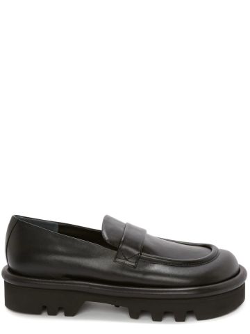 Chunky black loafers