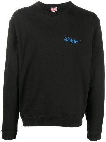 Black logo-print sweatshirt