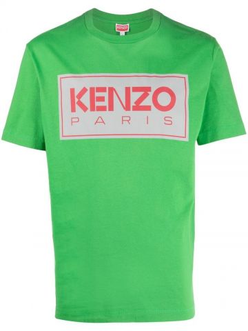 Green logo-print T-shirt