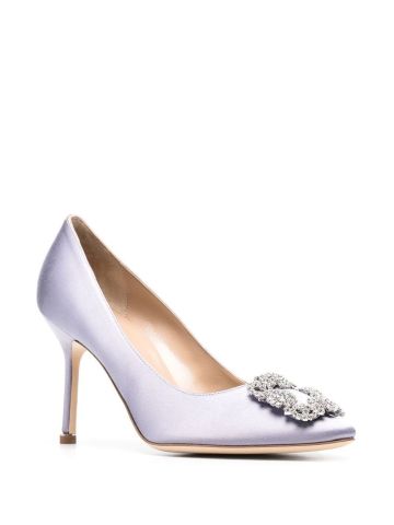 Lilac Hangisi Pumps with jewel detail