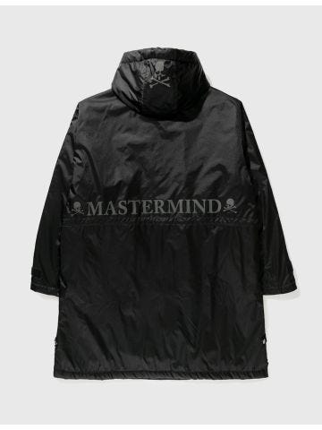 Mastermind World black long raincoat with balloon padding