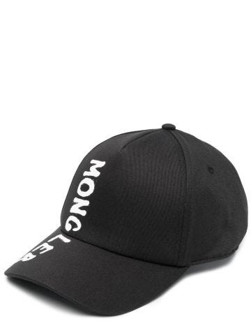 Cappello da baseball nero con stampa logo