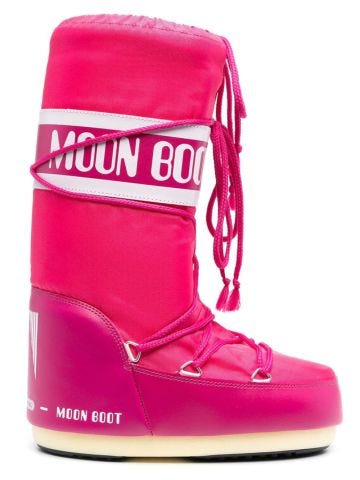 Icon fuchsia nylon snow boots