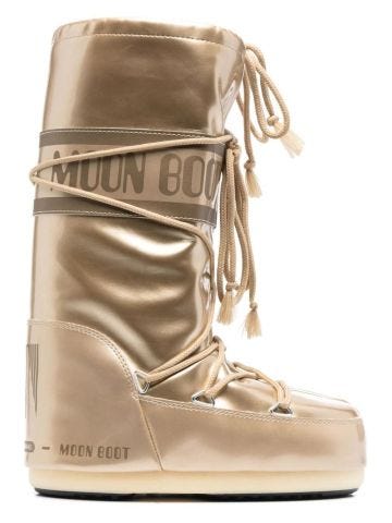 Icon gold vinyl snow boots