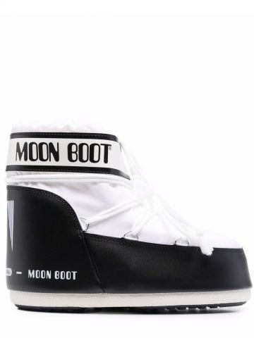 Black and white Icon low snow boots