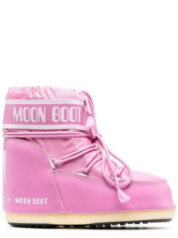 Icon Low pink snow boots with laces