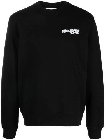 Carlos black sweatshirt with logo
