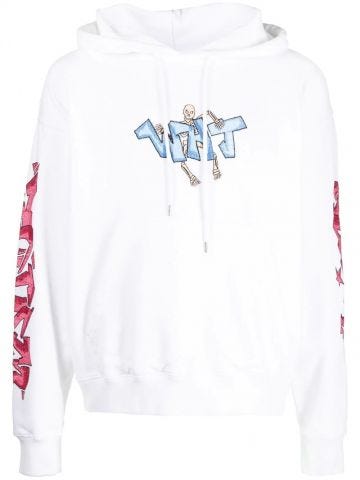 Graff WHT white skate hoodie