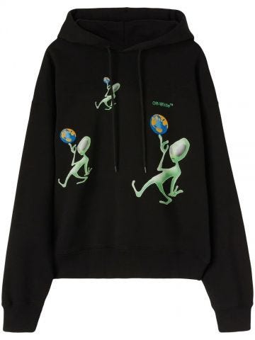 Black Alien Arrow Skate hoodie