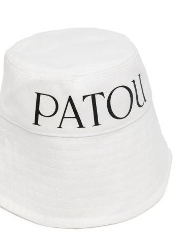 Bucket hat with logo print