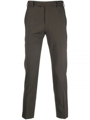 Grey cropped tailored trousers