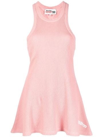 Pink short dress with Olympic neckline Steffi