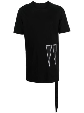 T-shirt maniche corte nera con applicazione