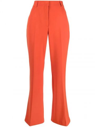 Orange high-rise flared Trousers