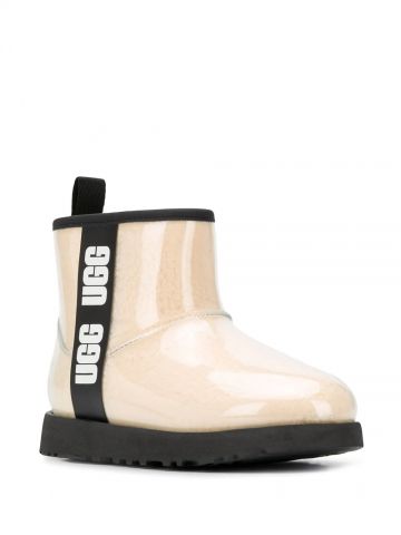 Beige Classic Clear mini ankle boots