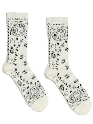 White Bandana Socks