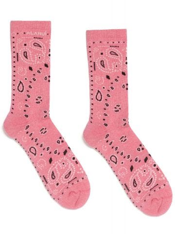 Pink Bandana Socks