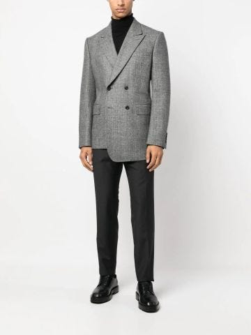 Grey tailored-cut pants