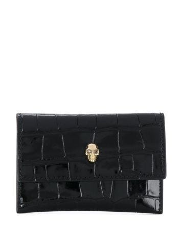 Black wallet with skull