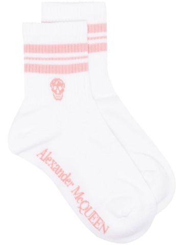 White socks with print and logo