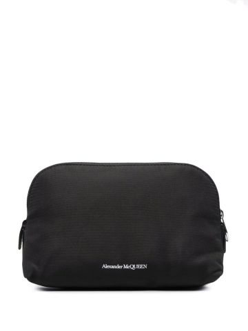Black pouch with logo
