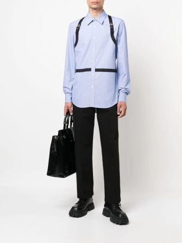 Light blue shirt with buckle detail