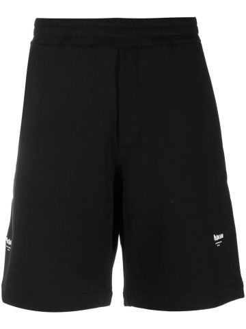Black sports shorts with mini Graffiti logo