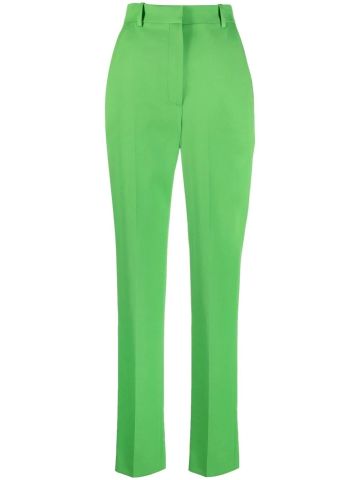 Pantaloni verde lime a vita alta