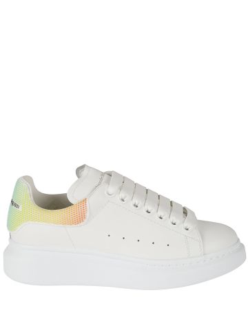 Oversized sneakers with multicolored contrasting crystal detail