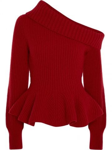 Maglione rosso peplo