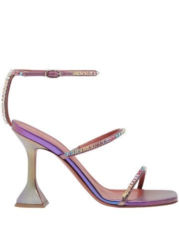 Gilda Unicorn ankle sandals with multicolored crystals